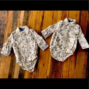 Twin Set Osh Kosh B’Gosh Button Up Bodysuits